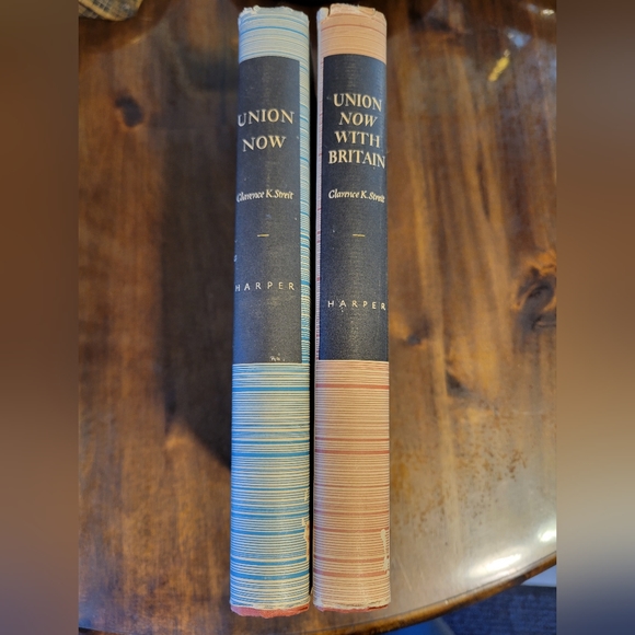 Union Now 1940 & Union Now With Britain 1941 by Clarence K. Streit~HCDJ~Vintage - Picture 12 of 15